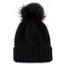 2016 New Fashion Winter Hats For Women Girls Knitted Keep Warm Solid Faux Fur Pompon Hats Female Skullies & Beanies