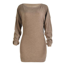 2016 New Fashion Women Autumn Winter Dress Long Sleeve Knitted Sweater Dress Slim Mini Women Sweaters Dresses Vestidos #1205