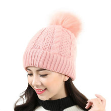 2016 New Fashion Women Beanies Knitted Wool Winter Hats Caps Women Skullies Warm Hats For Women With Pompon Ball Warm Hat Gorros