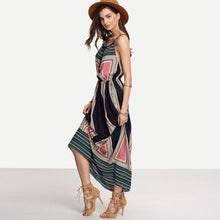 2016 New Fashion Women Boho Beach Dress Summer Sleevless Long Maxi Women's Dresses Casual Print Sexy Dress robe femme YWW