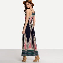 2016 New Fashion Women Boho Beach Dress Summer Sleevless Long Maxi Women's Dresses Casual Print Sexy Dress robe femme YWW