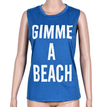 2016 New Fashion Women Girls T-Shirt Women Blue Loose O-Neck T-Shirt Casual Sleeveless Cotton Vest Tops #3546