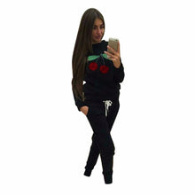 2016 New Fashion Women Sweatshirt Two Piece Set Litchi Pompom Ball Autumn Winter Long Sleeve Tops +Pants Outfit Set Women #02103