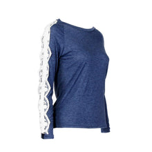 2016 New Fashion Women T Shirts Lace Top Patchwork Long Sleeve Ladies Casual Loose T-Shirt Female