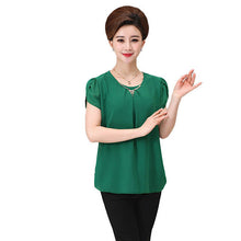2016 New Fashion Women T shirts Chiffon T-shirt Women O-neck Top Short Sleeve XL-4XL Female Plus Size tops 70915