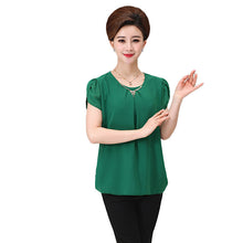 2016 New Fashion Women T shirts Chiffon T-shirt Women O-neck Top Short Sleeve XL-4XL Female Plus Size tops 70915