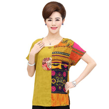 2016 New Fashion Women T shirts Print T-shirt Women O-neck Top Short Sleeve XL-4XL Female Plus Size tops 70911