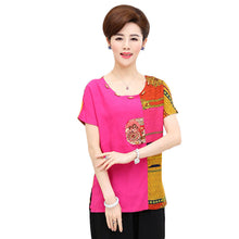 2016 New Fashion Women T shirts Print T-shirt Women O-neck Top Short Sleeve XL-4XL Female Plus Size tops 70911