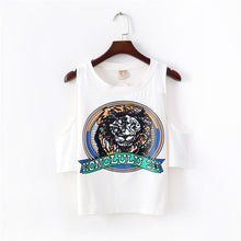 2016 New Fashion Women T shirts Print Tiger Letter T-shirt Women O-neck Top Off shoulder Short Sleeve Female tops 70623