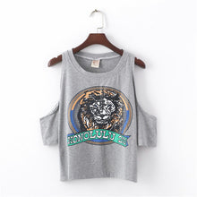 2016 New Fashion Women T shirts Print Tiger Letter T-shirt Women O-neck Top Off shoulder Short Sleeve Female tops 70623