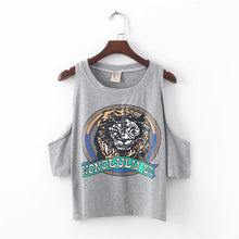 2016 New Fashion Women T shirts Print Tiger Letter T-shirt Women O-neck Top Off shoulder Short Sleeve Female tops 70623