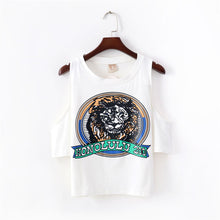 2016 New Fashion Women T shirts Print Tiger Letter T-shirt Women O-neck Top Off shoulder Short Sleeve Female tops 70623