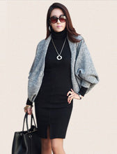 2016 New Fashion Women Warm Winter Dress Elegant Ladies' Turtleneck Long Sleeves Dress Casual Work Cotton Autumn Sweater Dress