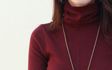 2016 New Fashion Women Warm Winter Dress Elegant Ladies' Turtleneck Long Sleeves Dress Casual Work Cotton Autumn Sweater Dress