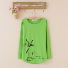 2016 New Fashion Women clothing T shirts Butterfly Print t-shirt Women Top Full Sleeve Female tops 70620