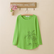 2016 New Fashion Women clothing T shirts Butterfly Print t-shirt Women Top Full Sleeve Female tops 70620