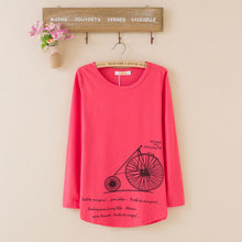 2016 New Fashion Women clothing T shirts Butterfly Print t-shirt Women Top Full Sleeve Female tops 70620