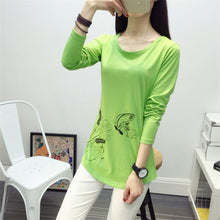 2016 New Fashion Women clothing T shirts Butterfly Print t-shirt Women Top Full Sleeve Female tops 70620