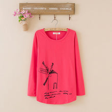 2016 New Fashion Women clothing T shirts Butterfly Print t-shirt Women Top Full Sleeve Female tops 70620