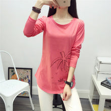 2016 New Fashion Women clothing T shirts Butterfly Print t-shirt Women Top Full Sleeve Female tops 70620