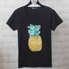 2016 New Fashion Women clothing T shirts Pineapple Print t-shirt Women Top Short Sleeve Female Fruit Bling tops 71679
