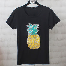 2016 New Fashion Women clothing T shirts Pineapple Print t-shirt Women Top Short Sleeve Female Fruit Bling tops 71679