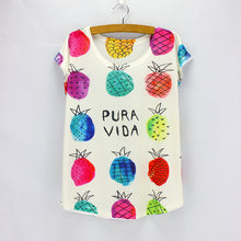 2016 New Fashion Women clothing T shirts Print t-shirt Women Top Short Sleeve Female Fruit tops 71655