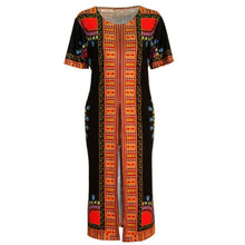 2016 New Fashion frican Women Clothing Print African Dresses For Women Polyester Front Splite Dress African Clothes