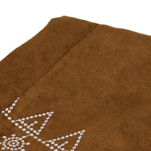 2016 New FashionWomen Empire High Waist Embroidery Tube Suede Mini Skirt Women Black Brown Pencil Bodycon Skirts #1122Saia