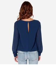 2016 New  Elegant Women Blouse Sexy Hollow Longsleeve Chiffon Shirt&Blouse Loose Casual Blouse Shirt Tops Plus Size