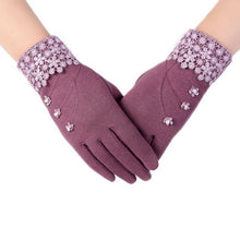 2016 New Gloves For Women Solid Soft Cotton Warm Wrist Mitten Gloves Women Full Finger Winter Gloves Keep Warm Women's Gloves
