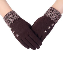 2016 New Gloves For Women Solid Soft Cotton Warm Wrist Mitten Gloves Women Full Finger Winter Gloves Keep Warm Women's Gloves