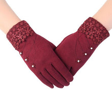 2016 New Gloves For Women Solid Soft Cotton Warm Wrist Mitten Gloves Women Full Finger Winter Gloves Keep Warm Women's Gloves