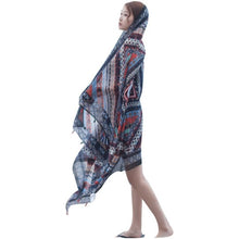 2016 New Hot Women Spring Summer Autumn Ladies Scarf Ethnic Style Print Cotton Square Scarf Beach Head Wrap Tassel Shawl YLYL