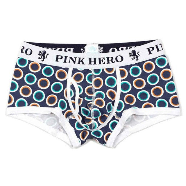 2016 New Men Boxers PINK HERO Brand Underwear Cotton Mens Underpants Knickers Sexy Men's Boxer Shorts Pants For Men M L XL XXL