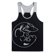 2016 New Men Cotton Plus Size O-neck Character Tank Tops Bodybuilding Fitness Mens Vest Tank Tops 70393