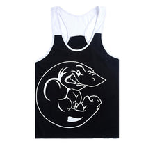 2016 New Men Cotton Plus Size O-neck Character Tank Tops Bodybuilding Fitness Mens Vest Tank Tops 70393