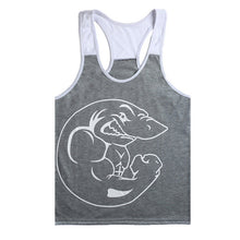 2016 New Men Cotton Plus Size O-neck Character Tank Tops Bodybuilding Fitness Mens Vest Tank Tops 70393