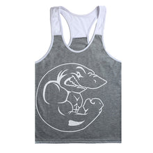 2016 New Men Cotton Plus Size O-neck Character Tank Tops Bodybuilding Fitness Mens Vest Tank Tops 70393