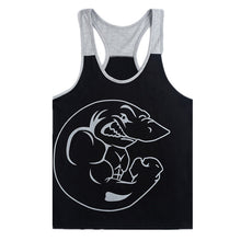 2016 New Men Cotton Plus Size O-neck Character Tank Tops Bodybuilding Fitness Mens Vest Tank Tops 70393