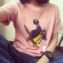 2016 New Plus Size FAshion Short Sleeve T-shirts Female T shirts Print Pinapple Cartoon Animal Tops Women Clothing 70611