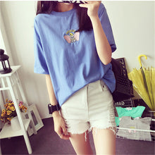 2016 New Plus Size FAshion Short Sleeve T-shirts Female T shirts Print Pinapple Cartoon Animal Tops Women Clothing 70611