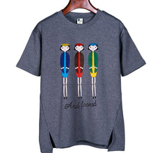 2016 New Plus Size Fashion Short Sleeve T-shirts Female T shirts Print Cartoon Three Girl Tops Women Clothing 72419