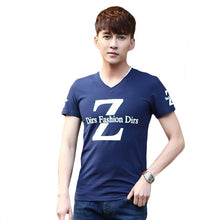 2016 New Plus Size M-2XL T Shirt Letter Men Short-sleeved V- Neck T-shirt Fashion t Shirt Tops 70408