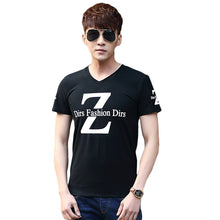 2016 New Plus Size M-2XL T Shirt Letter Men Short-sleeved V- Neck T-shirt Fashion t Shirt Tops 70408