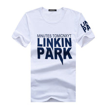 2016 New Plus Size M-2XL T Shirt Letter Printed Men Short-sleeved O- Neck T-shirt LINKIN PARK t Shirt Tops 70410
