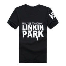 2016 New Plus Size M-2XL T Shirt Letter Printed Men Short-sleeved O- Neck T-shirt LINKIN PARK t Shirt Tops 70410