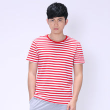 2016 New Plus Size S-3XL T Shirt Black and White Men Short-sleeved O- Neck T-shirt Stripped t Shirt Tops 70405