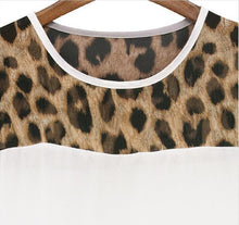2016 New Regular Fashion Sexy Hot Selling Women Leopard Printing Chiffon Tops Cropped T-shirt
