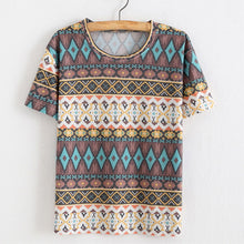 2016 New Summer Blouse Women Printed Short Sleeve Blusas Print Blouses Shirts Female Casual Shirts Women Tops Camisas Femininas